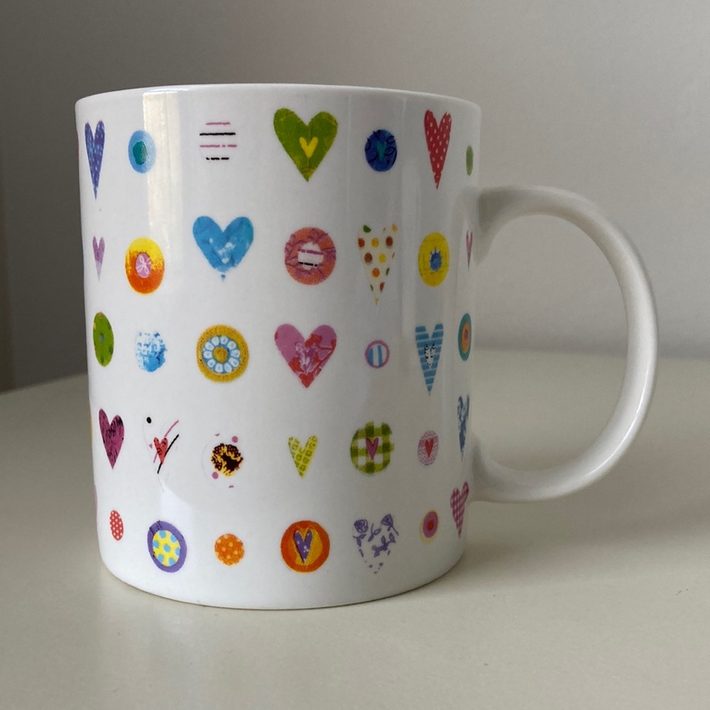 Heart Hearts Love Coffee Mug Tea Cup Valentine’s Day gift the English Table UK - Picture 3 of 8
